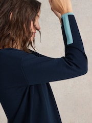 White Stuff Navy Olive Jumper - Image 4 of 7