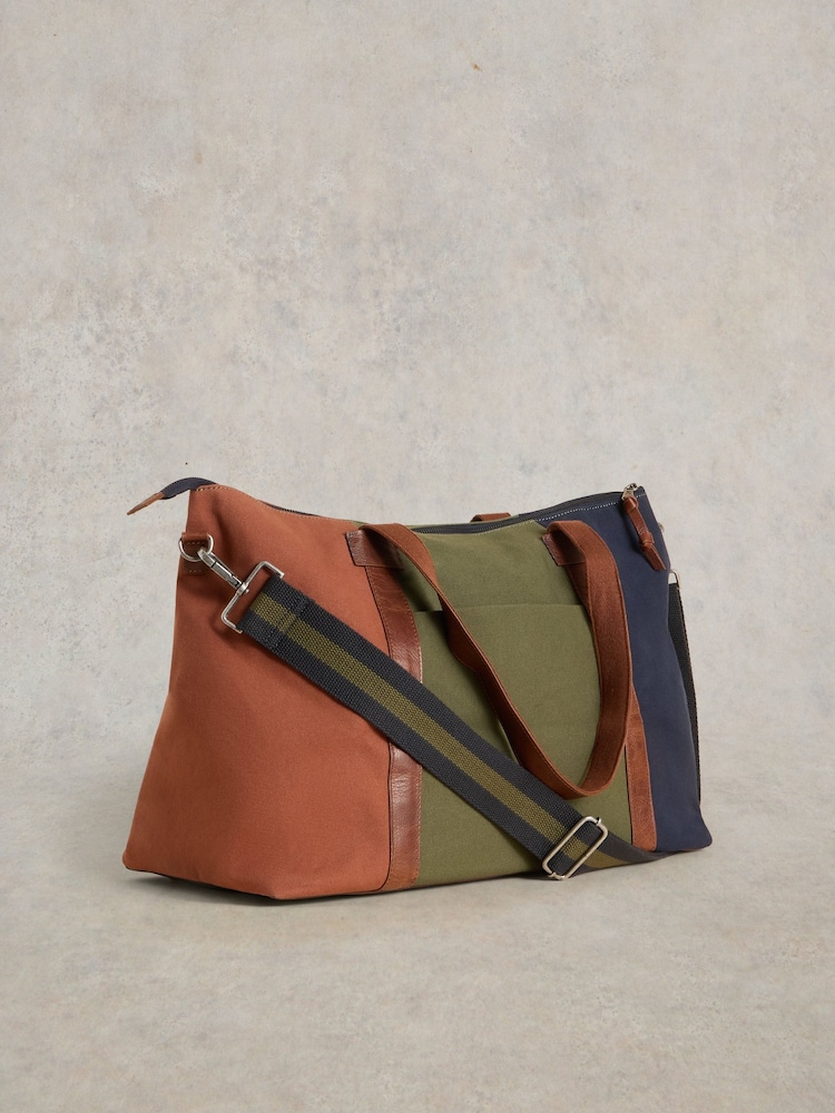 White Stuff Green Harry Canvas Holdall Bag - Image 2 of 4