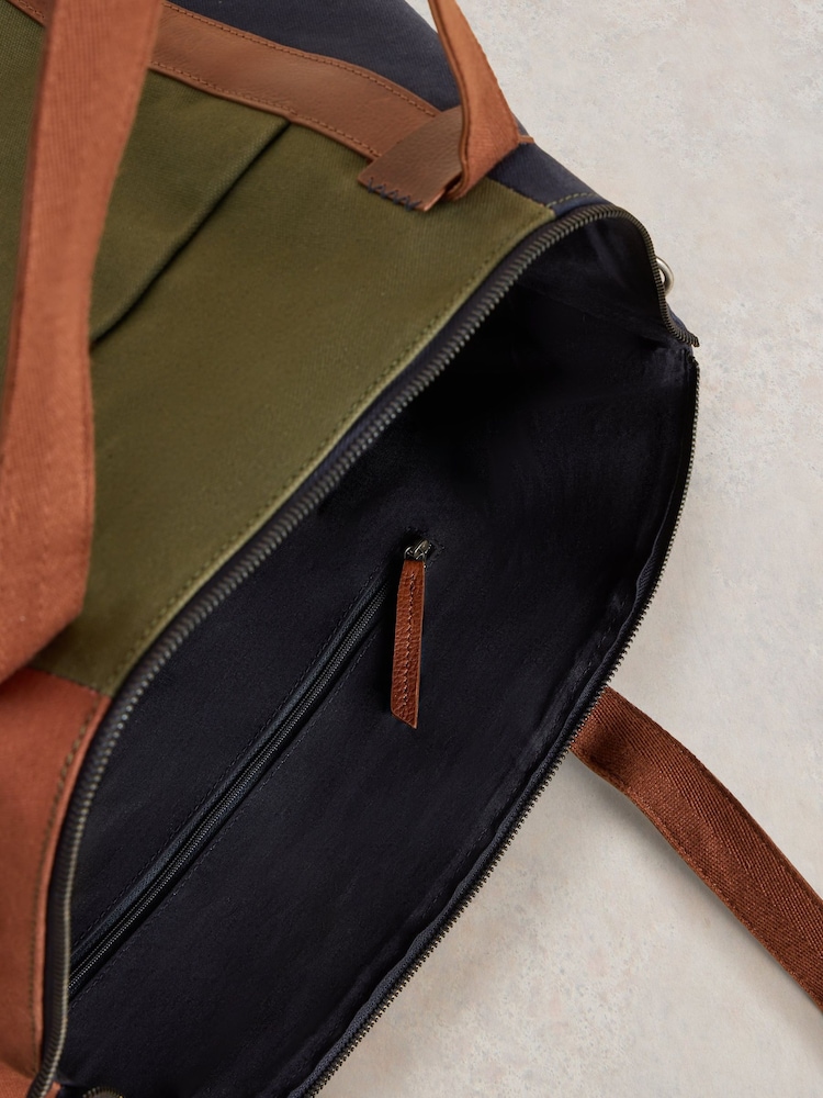 White Stuff Green Harry Canvas Holdall Bag - Image 4 of 4