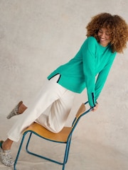 White Stuff Blue Olive Jumper - Image 3 of 6