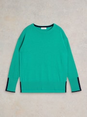 White Stuff Blue Olive Jumper - Image 5 of 6