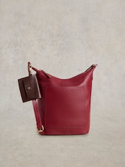 White Stuff Red Fern Leather Cross-Body Bag - Image 1 of 6