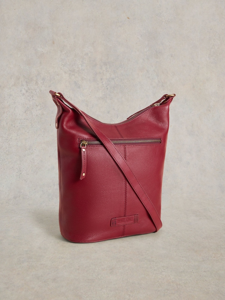White Stuff Red Fern Leather Cross-Body Bag - Image 2 of 6