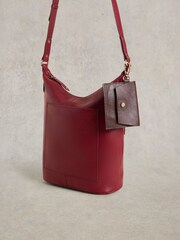 White Stuff Red Fern Leather Cross-Body Bag - Image 3 of 6