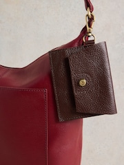 White Stuff Red Fern Leather Cross-Body Bag - Image 4 of 6