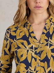 White Stuff Blue Annie Jersey 100% Cotton Shirt - Image 4 of 7
