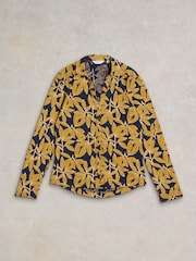 White Stuff Blue Annie Jersey 100% Cotton Shirt - Image 5 of 7