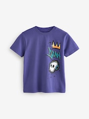 Purple/Green Regular Fit Graphic Short Sleeve 100% Cotton T-Shirts 3 Pack (3-16yrs) - Image 2 of 7