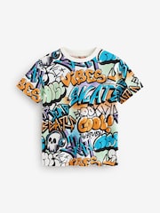 Purple/Green Regular Fit Graphic Short Sleeve 100% Cotton T-Shirts 3 Pack (3-16yrs) - Image 3 of 7
