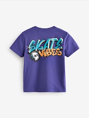 Purple/Green Regular Fit Graphic Short Sleeve 100% Cotton T-Shirts 3 Pack (3-16yrs) - Image 5 of 7