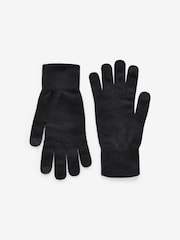 Black/Navy Blue Knitted Gloves 2 Pack - Image 2 of 4
