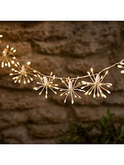 Lights4fun Clear 200 Starburst Outdoor Solar USB String Lights - Image 1 of 1
