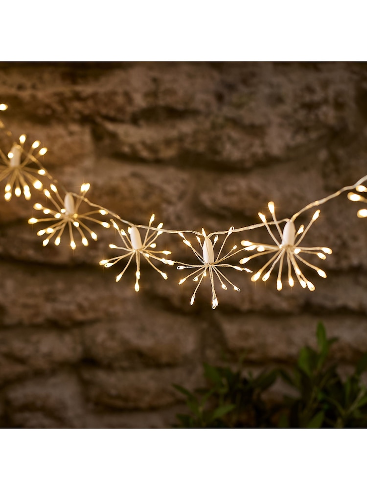Lights4fun Clear 200 Starburst Outdoor Solar USB String Lights - Image 1 of 1