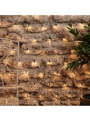 Lights4fun Warm White 100 LED Outdoor Solar Net Light USB Rechargeable - Image 2 of 2