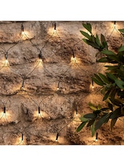 Lights4fun Warm White 100 LED Outdoor Solar Net Light USB Rechargeable - Image 3 of 4