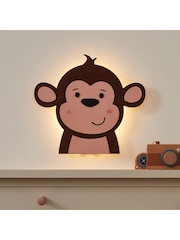 Lights4fun Brown Safari Backlit Wall Light - Image 1 of 4