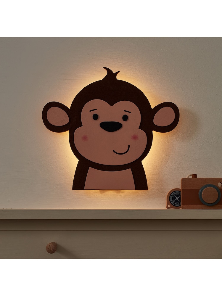 Lights4fun Brown Safari Backlit Wall Light - Image 4 of 4
