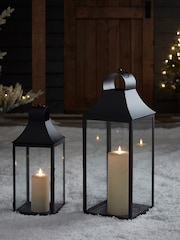 Lights4fun Black 34cm Albury Garden Outdoor Lantern with TruGlow Candle - Image 6 of 6