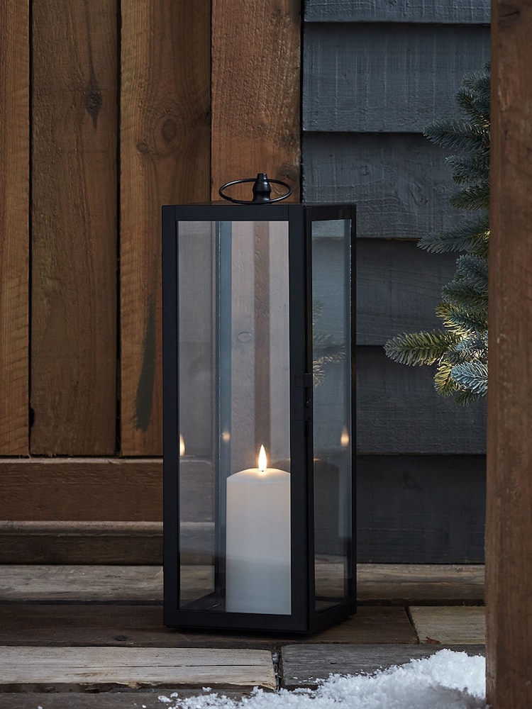 Lights4fun Black Large Outdoor Battery Metal TruGlow LED Candle Lantern - Image 6 of 6 Lights4fun Black Large Outdoor Battery Metal TruGlow LED Candle Lantern - Image 6 of 6