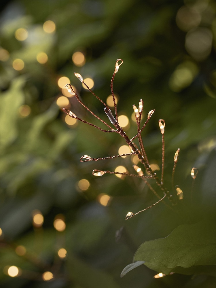 Lights4fun Copper Wavy Grass Solar LED Outdoor Stake Lights - Image 4 of 4