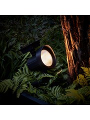 Lights4fun Black Set of 2 Colour Selection Outdoor Solar Spotlights - Image 2 of 4