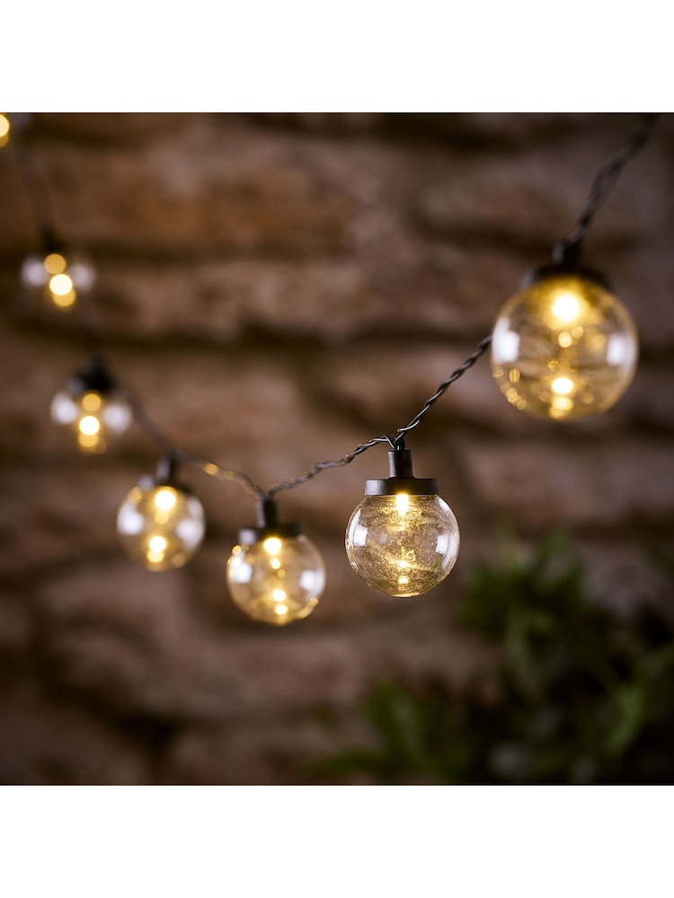 Lights4fun Black 30 Clear Cap Plug In Festival Outdoor Festoon Lights - Image 1 of 1