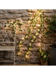 Lights4fun Green Outdoor Battery Operated LED Ivy Branch Light - Image 1 of 2