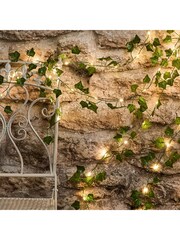 Lights4fun Green Outdoor Battery Operated LED Ivy Branch Light - Image 2 of 2