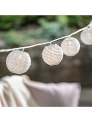 Lights4fun White 10 Plug in Connectable Cut-Out Outdoor String Lights - Image 1 of 2