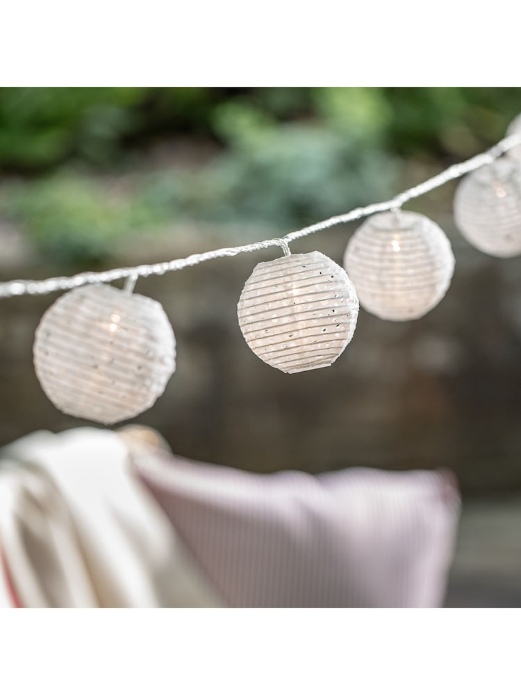 Lights4fun White 10 Plug in Connectable Cut-Out Outdoor String Lights - Image 1 of 2