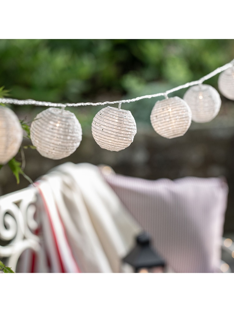 Lights4fun White 10 Plug in Connectable Cut-Out Outdoor String Lights - Image 2 of 2
