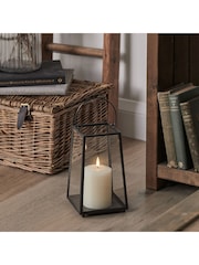 Lights4fun Black Minimal Lantern with TruGlow Candle Lantern - Image 2 of 2