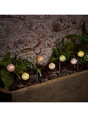 Lights4fun 20 Solar USB Moroccan Metal Orb Outdoor LED String Lights - Image 2 of 2