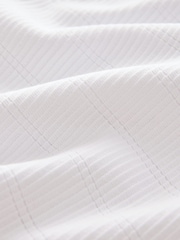 White Textured Short Sleeve Quarter Zip Polo Shirt (3-16yrs) - Image 5 of 5