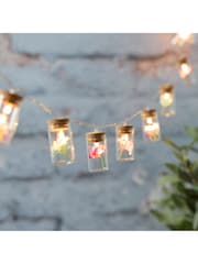 Lights4fun Transparent 10 LED Flower Bottle Battery String Lights - Image 1 of 2