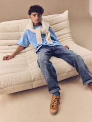 Light Blue Relaxed Fit Heavyweight T-Shirt (3-16yrs) - Image 5 of 8