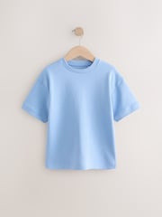 Light Blue Relaxed Fit Heavyweight T-Shirt (3-16yrs) - Image 6 of 8