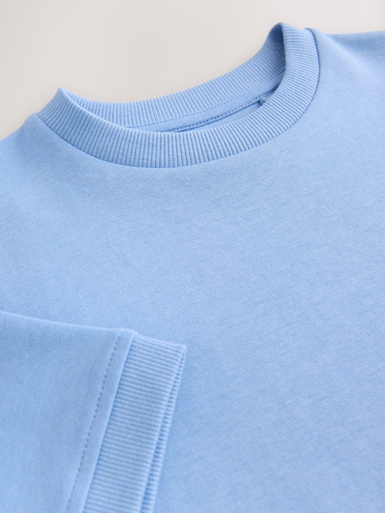 Light Blue Relaxed Fit Heavyweight T-Shirt (3-16yrs) - Image 7 of 8