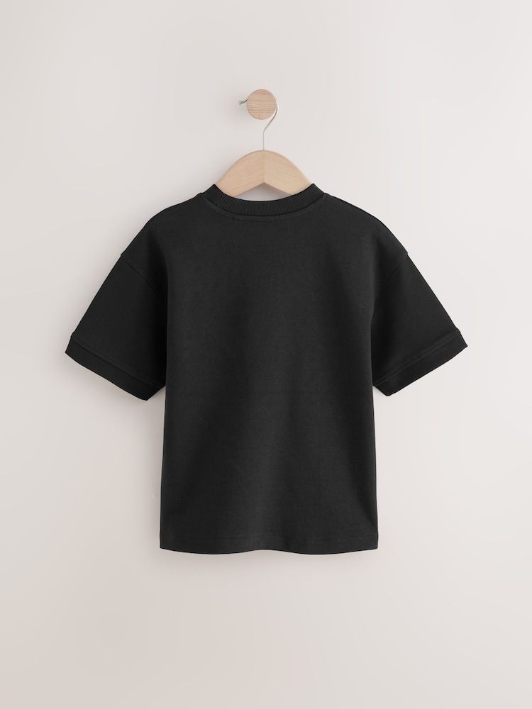 Black New York Graphic Print Heavyweight Short Sleeve T-Shirt (3-16yrs) - Image 2 of 4