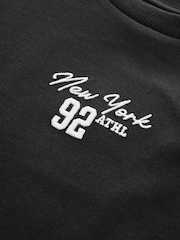 Black New York Graphic Print Heavyweight Short Sleeve T-Shirt (3-16yrs) - Image 3 of 4