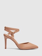 Novo Natural Regular Fit Iggie Ankle Strap Two Part Court Shoes - Image 1 of 3