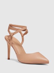 Novo Natural Regular Fit Iggie Ankle Strap Two Part Court Shoes - Image 2 of 3