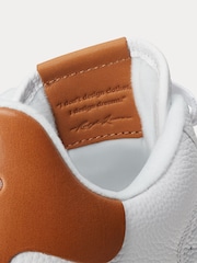 Polo Ralph Lauren Off White Masters Court Leather Trainers - Image 5 of 5