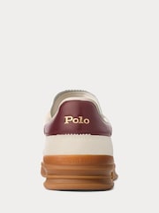 Polo Ralph Lauren White Suede Heritage Aera Gum Sole Trainers - Image 4 of 4