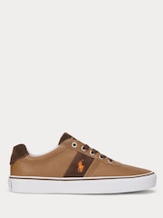 Polo Ralph Lauren Brown Leather & Suede Hanford Trainers - Image 1 of 5