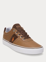 Polo Ralph Lauren Brown Leather & Suede Hanford Trainers - Image 3 of 5