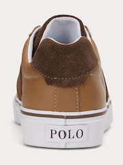 Polo Ralph Lauren Brown Leather & Suede Hanford Trainers - Image 5 of 5