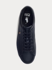 Polo Ralph Lauren Dark Black Longwood Leather Trainers - Image 4 of 4