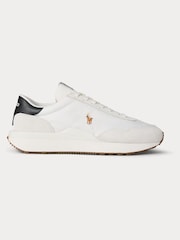 Polo Ralph Lauren White Suede & Nylon Train 89 Trainers - Image 1 of 5