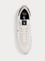 Polo Ralph Lauren White Suede & Nylon Train 89 Trainers - Image 3 of 5